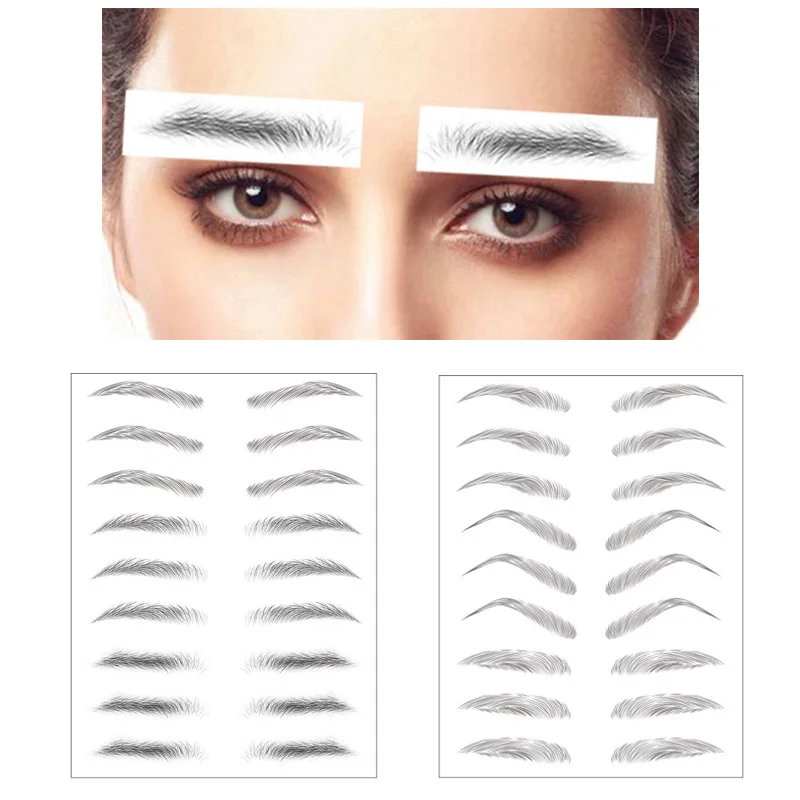 

6D Eyebrow Sticker Waterproof Lasting Tattoo Eyebrow Stickers Natural for Make Up Fake Ecological Eyebrows Tattoo Sticker