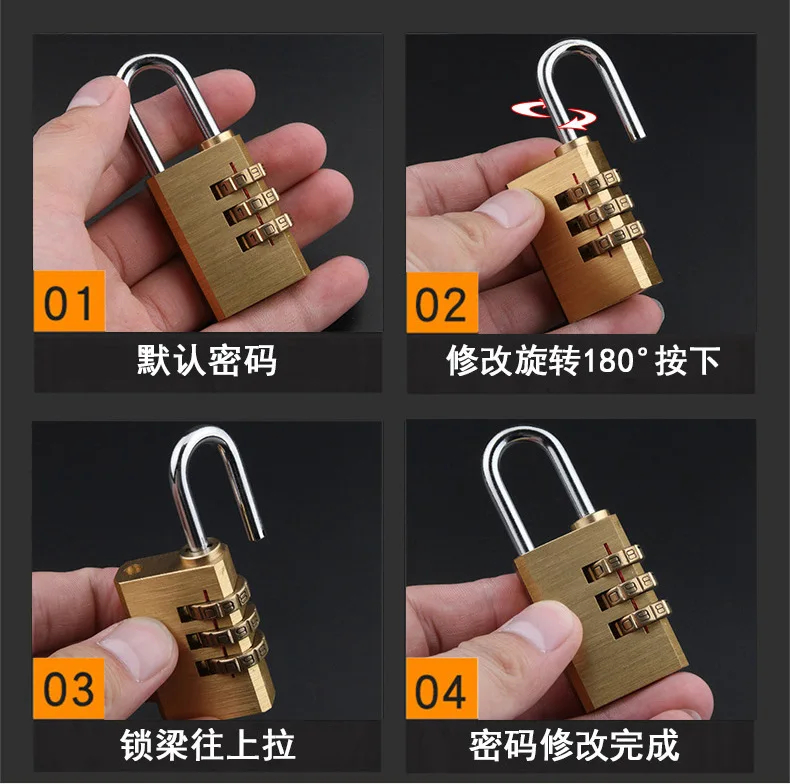 Замок с паролем Мини замок небольшим номером головкой ящик для шкафа медный