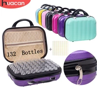 huacan new 132 bottles diamond painting storage box tool diamond embroidery accessories hand bag zipper container