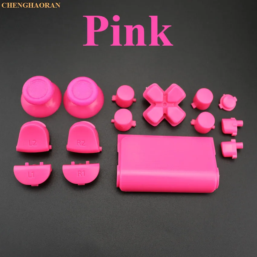 G Pink Red 1 Набор торцевых головок 17 Цвета Thumbsticks R2 L2 R1 L1 пусковых кнопок Mod Kit для Playstation Dualshock 4 PS4 2,0 DS4 010 011 1200 контроллер - Цвет: G Pink Red