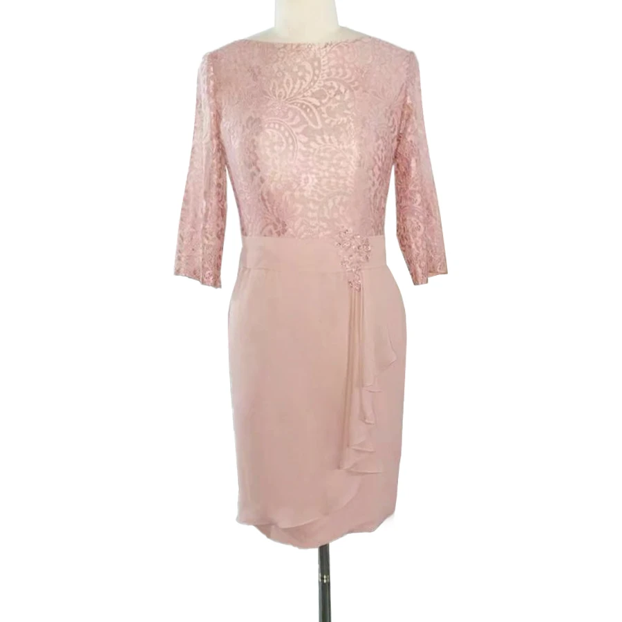 Платья для матери невесты винтажное Кружевное Платье До Колена Vestido Mae Da Noiva