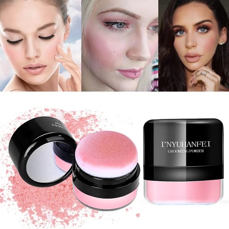 1 шт. румяна макияж косметика натуральные прессованные пудра палитра