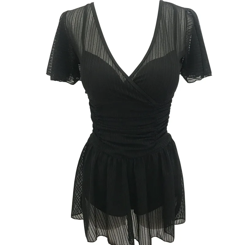 

Swimwear One Piece Korean Swimsuit Female Bathing Suit For Women 2021 Full Sexy Dress Hot Swim Two Slim Letter Cotton Sierra