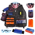 Детский комплект тактического жилета для мальчиков Nerf, игрушечные пистолеты серии N-Strike Elite с запасным карманом для дартс, зажим для перезагрузки, маска, повязка на запястье, очки