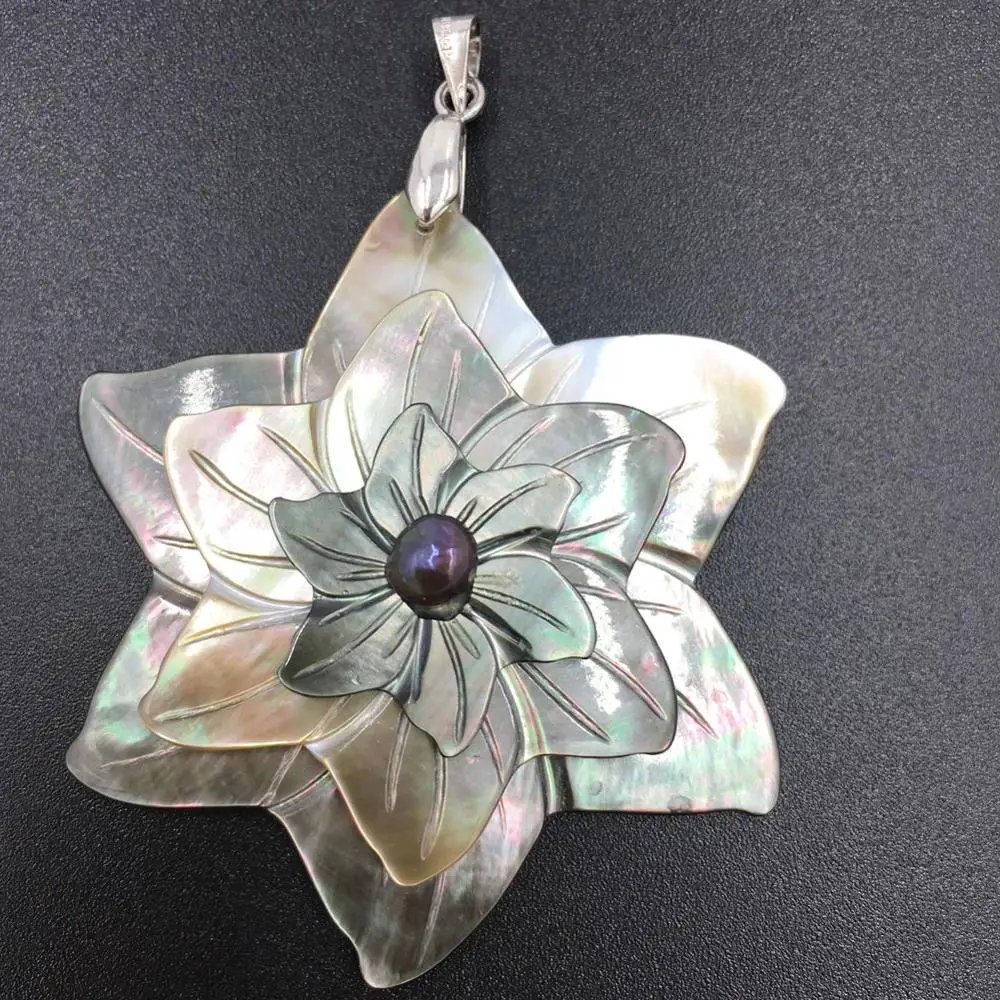 Бесплатная доставка модные ювелирные изделия черная перламутровая ракушка