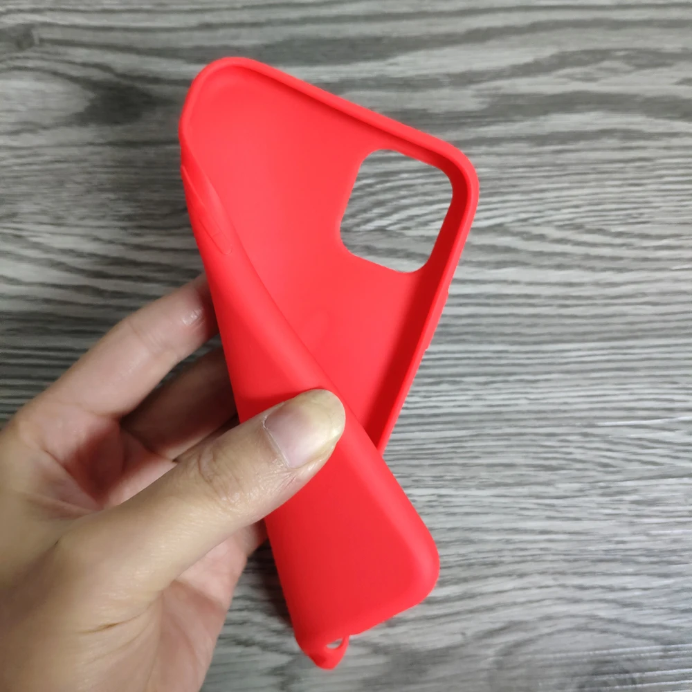Забавный чехол для телефона apple iphone 11 pro мягкий силиконовый красного цвета