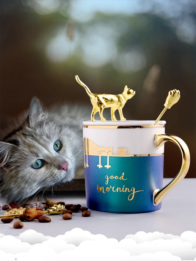 1 шт. подарок в кошачьем стиле керамическая креативная кружка чайная чашка с