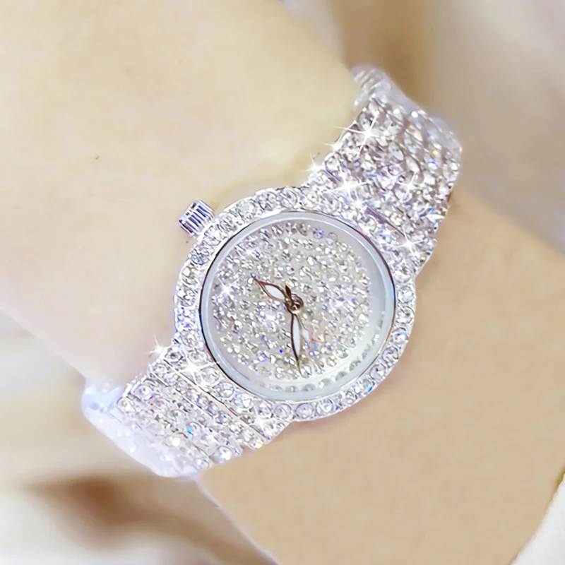 Часы наручные BS женские маленькие люксовые Брендовые с бриллиантами розовое