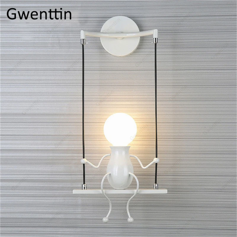 Качели для детей настенный светильник скандинавские настенные бра спальная кровать светодиодный