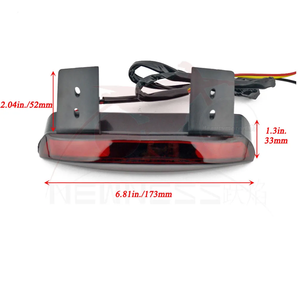 Светодиодные задсветильник фары для мотоцикла задние Кафе Racer тормозные Harley Touring