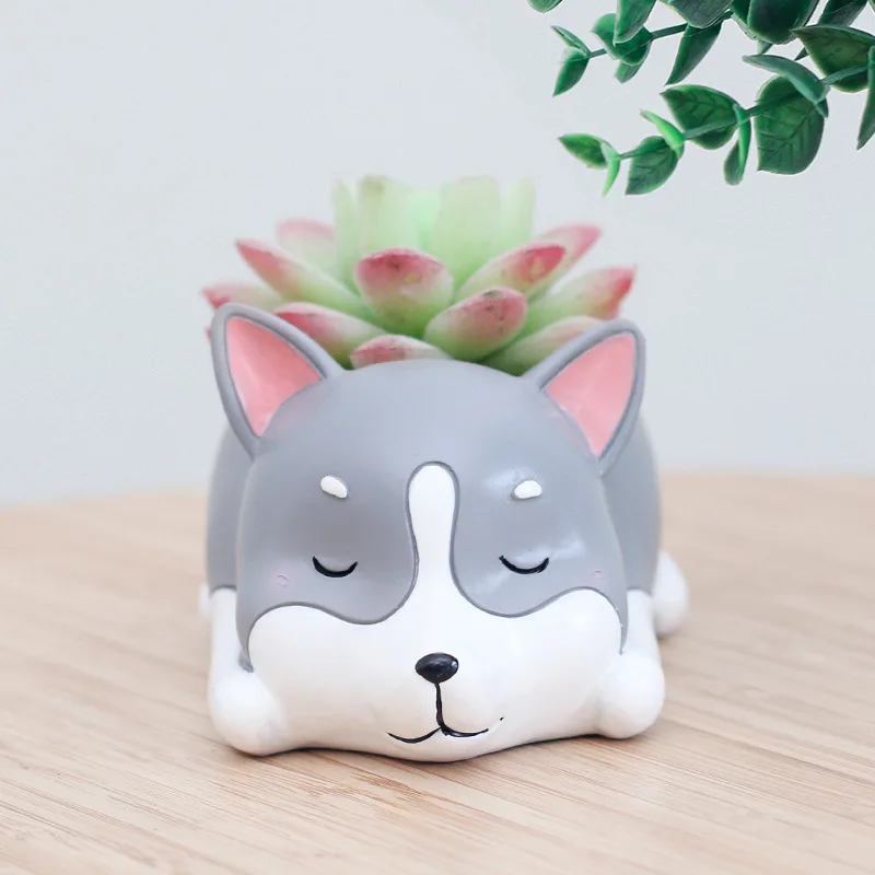 Полимерная мультяшная креативная Милая корги собака ландшафт садоводство