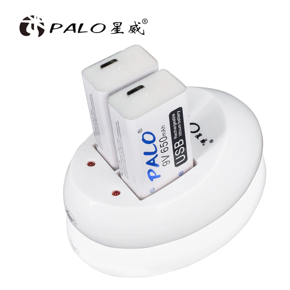 Зарядное устройство PALO C818W мини двойная игрушка зарядное для 9 В 6F22 литиевая Ni-MH