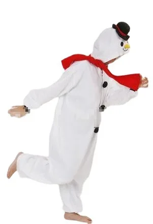 Косплей снеговик мультфильм пижамы флисовый костюм Snowboy пижама ночная рубашка -