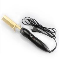 multifunction hair straightener flat irons wet dry use brush comb heating comb hair curling iron hair straight hair curler comb