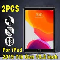 2pcs apple ipad 2019 7th 10 2 inch tablet tempered glass 9h explosion proof anti fingerprint full film cover screen protector