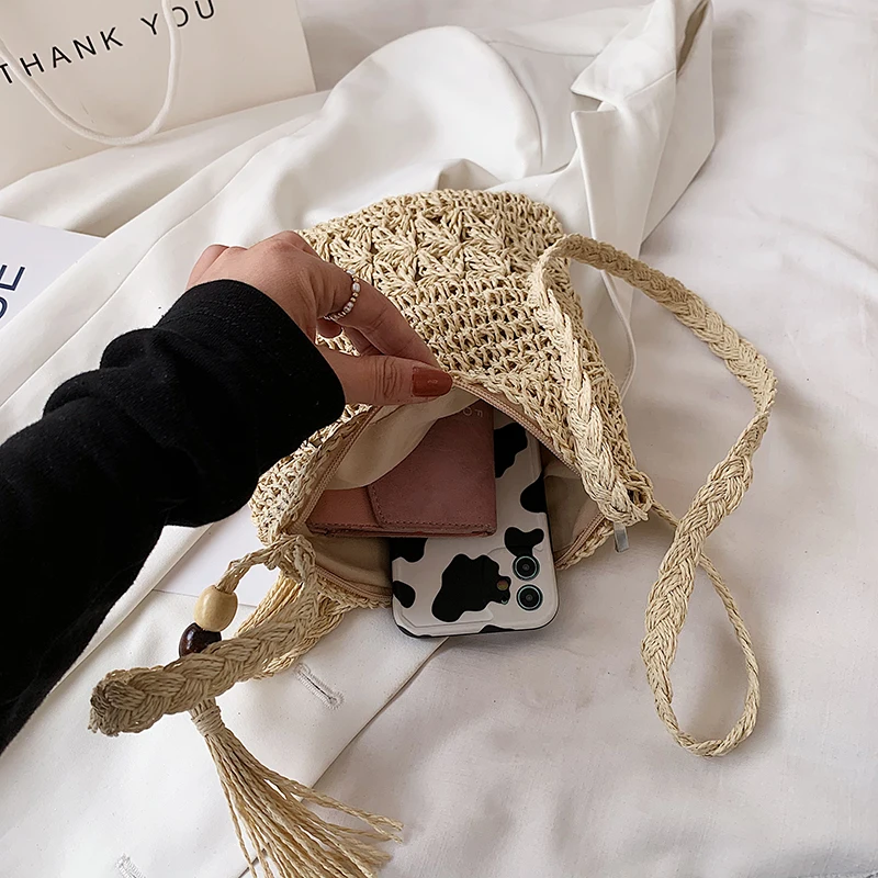 

Ben Ballar Women's Vintage Braided Strap Small Cross-body Fashion Ladies Travel Handbags Travel Tote Purse Tassel Shoulder Bags