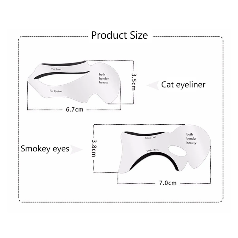 10 шт. трафареты для подводки глаз с рисунком кота | Красота и здоровье