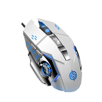 gaming mouse 6 button backlit wired mouse 4 color breathing light usb computer input device