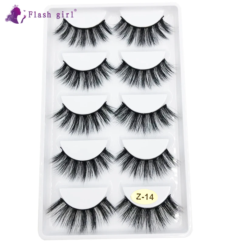 Flash Girl накладные ресницы оптом на заказ Упаковка Макияж красочные пушистые