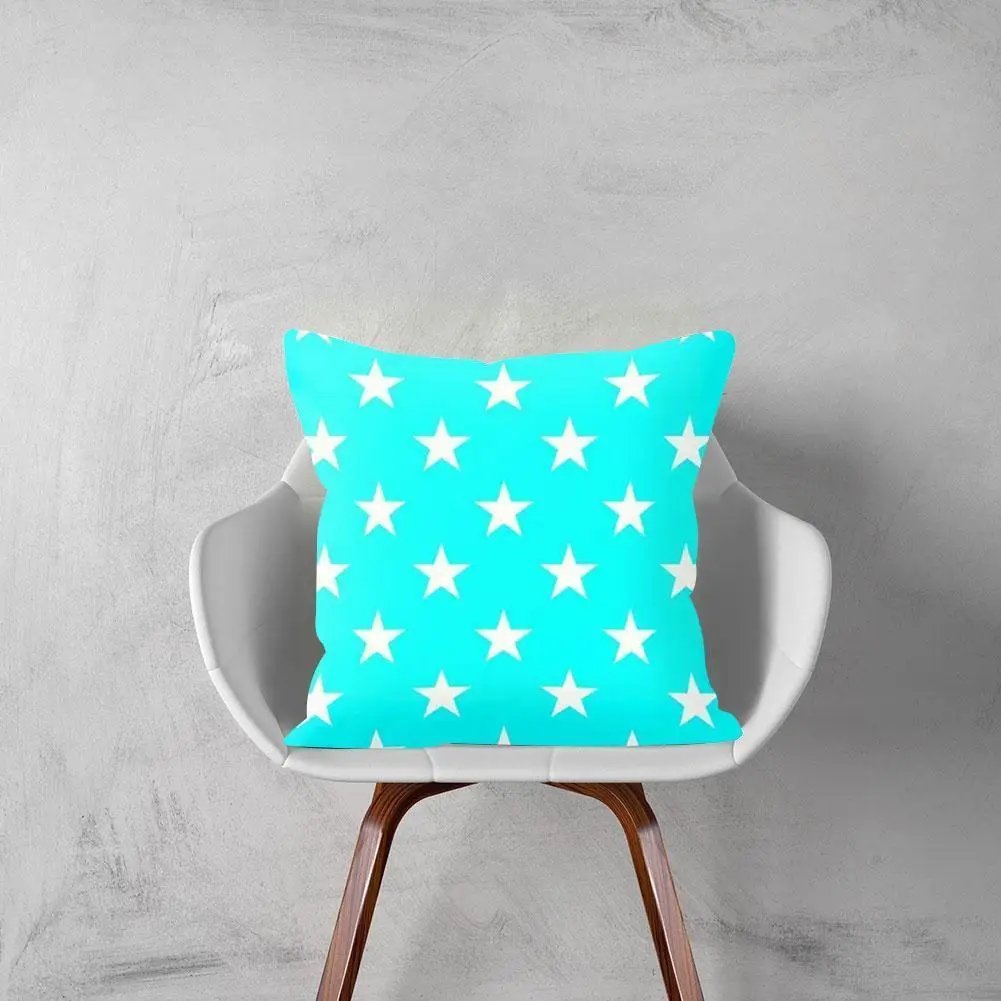 

Nordic Cushion Cover Cartoon Stars Pattern Polyester Pillowcase Throw Car Decoration Decoration Cover Cushion Home