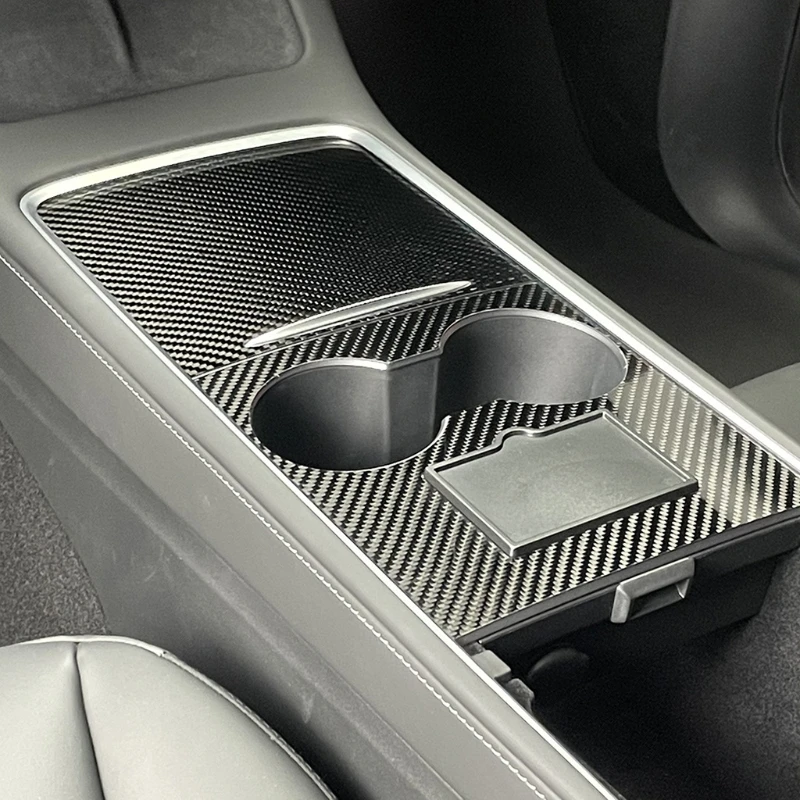 

Interior Central Control Panel Sticker Wrap-edge Carbon Fiber Design for Model 3 Y Cover Auto Easy Installation
