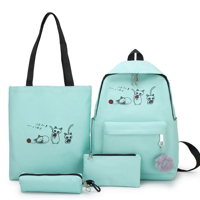 4 шт./компл. школьная сумка школьные рюкзаки для девочек кошелек подростков