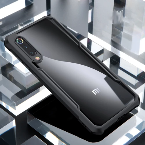 black phone case XUNDD подушка безопасности противоударный чехол для Xiaomi Mi9 полный защитный чехол прозрачный PC задняя крышка для Xiaomi Mi9 Pro Чехол Coque - Цвет: black phone case