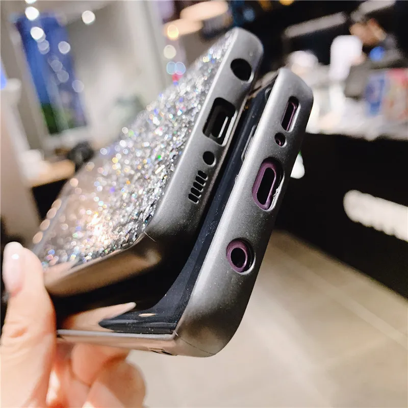 FLYKYLIN Sliver Foil Case For Samsung Galaxy S10 Plus S10e S9 + S8 S7 Edge Back Cover on PC TPU Silicone Glitter Phone Coque |