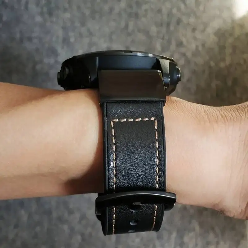 Ремешок для часов Fenix 6X натуральная кожа Гибридный Силикон Garmin 5 Plus/Fenix 5X/3/3 HR 26 мм/22