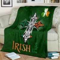 ireland pride throw blanket printing kid adults quilts soft warm flannel blankets airplane travel portable fashion party blanket