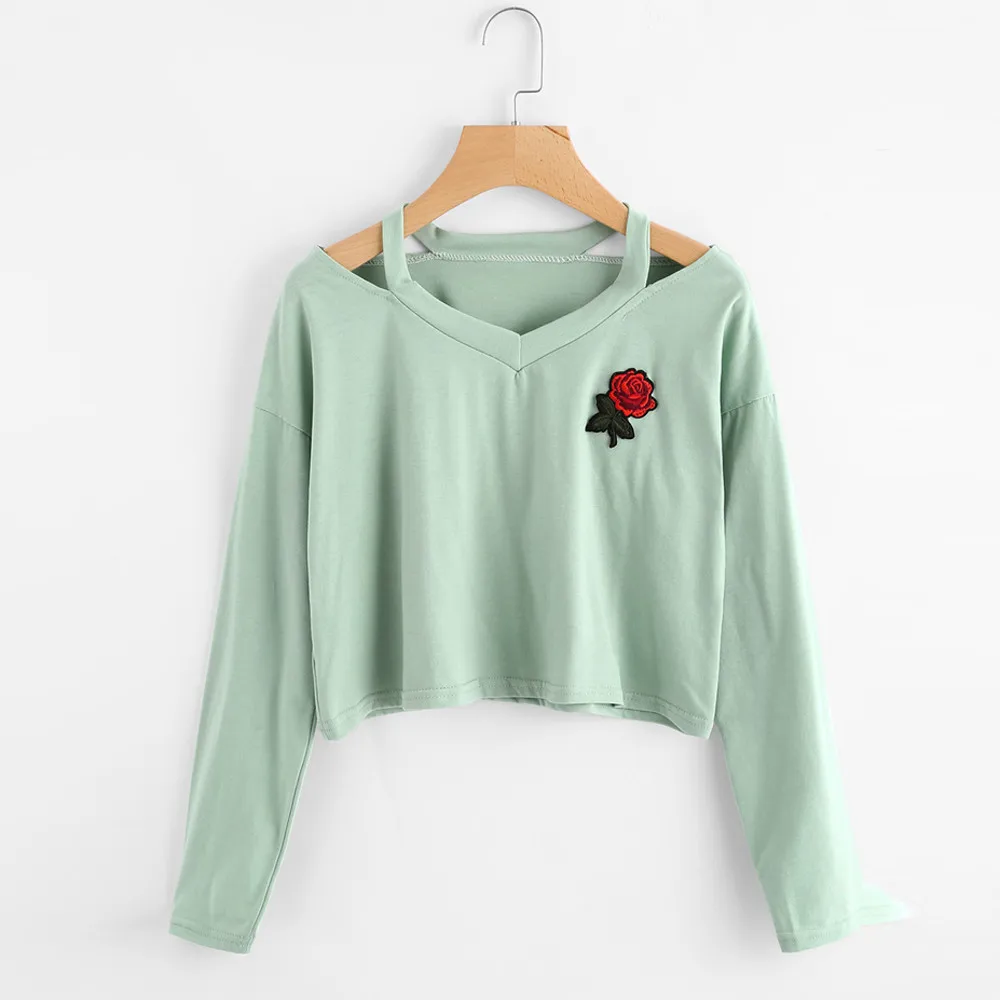 Модная женская зимняя Толстовка с длинным рукавом принтом розы повседневные