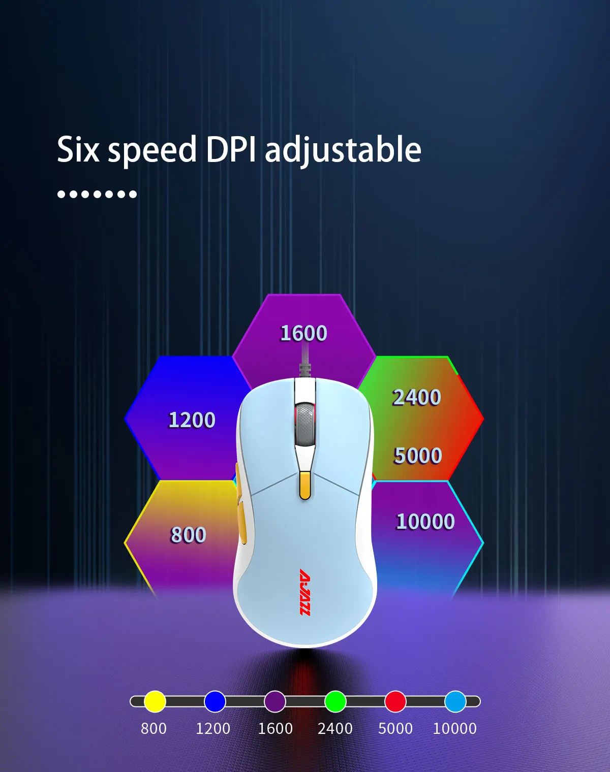 

Мышь Компьютерная Ajazz Проводная с RGB-подсветкой, профессиональная геймерская мышь DPI, эргономичный дизайн, для ПК и настольного компьютера, ...