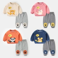 VIDMID Baby cotton suit long pants spring clothing spring and autumn baby boy 0-3 year old girl 2-piece set suits P4899