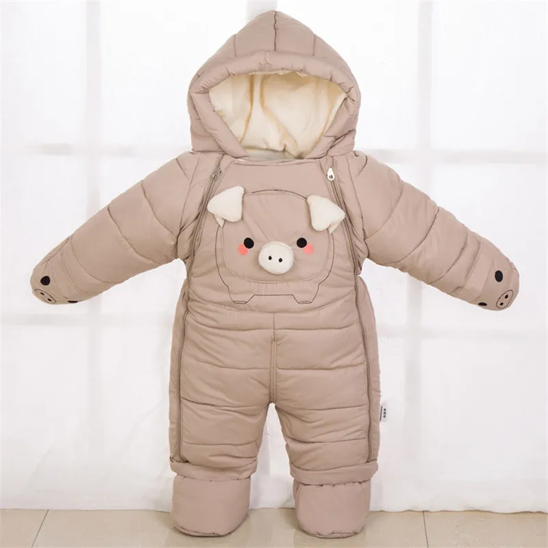 2019 детские комбинезоны Зимние флисовые теплые с длинным рукавом для мальчиков