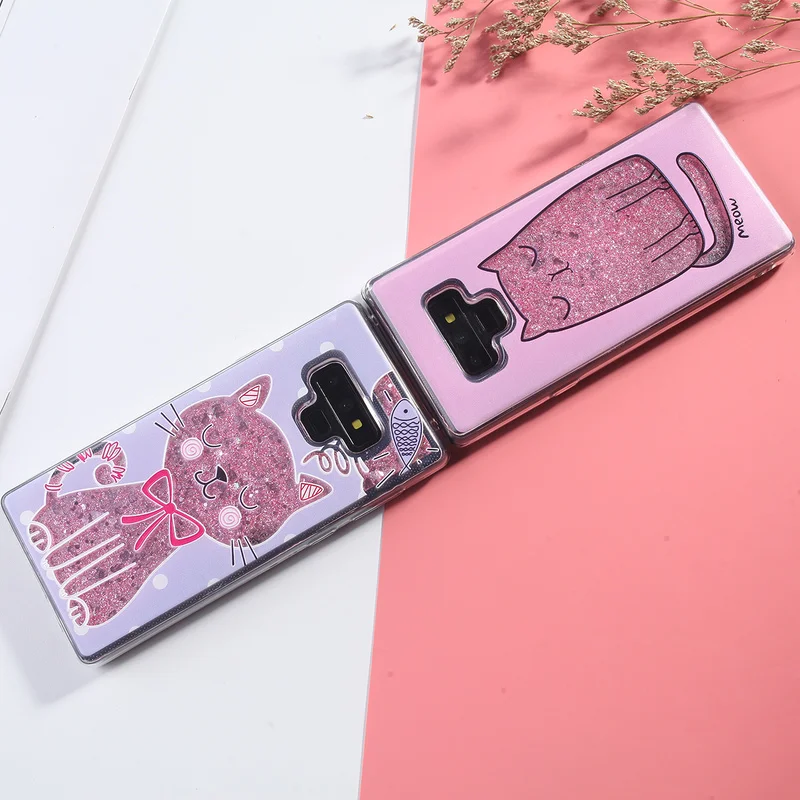 Чехол для Samsung Galaxy Note 9 чехол с жидким блеском S8 S9 S10 Plus S7 Edge A50 A70 A5 A7 2018 A3 2017 |