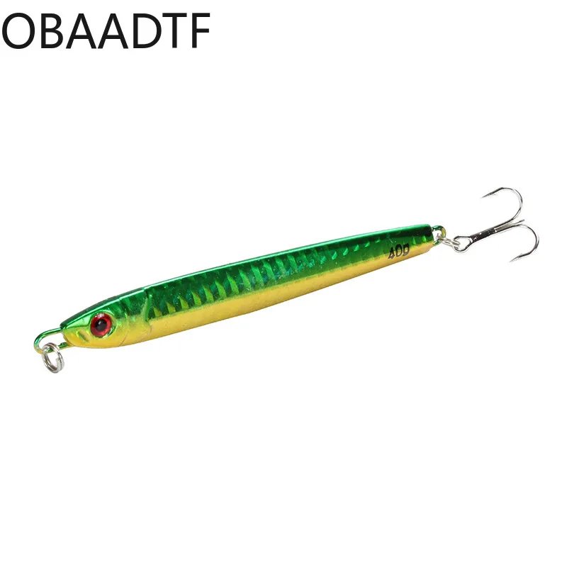 

Luya fake bait 10.5cm 40g lead fish iron plate bionic bait metal sequins artificial bait long shot Luya bait
