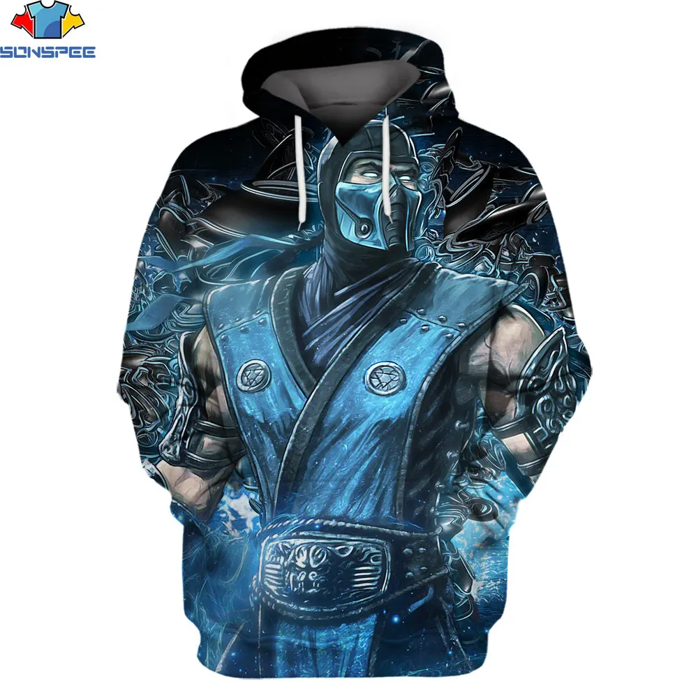 

SONSPEE 3D Print Mortal Kombat Cool Game Hoodies Anime Plaid Streetwear Men Women Hoodie Unisex Long sleeve Pullover Clothings