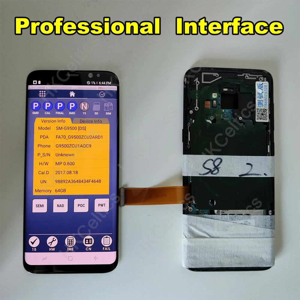Amoled lcd с рамкой для samsung S8 G950 G950U G950F S8 Plus G955 G955F дисплей горящая тень+ кодирующий преобразователь сенсорного экрана в сборе