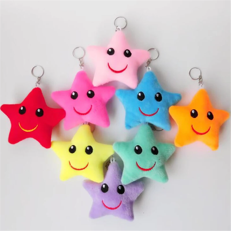 50 шт./лот Kawaii Маленькая пятиконечная звезда Маленькая подвеска стиль плюшевый брелок с наполнением игрушки для детей
