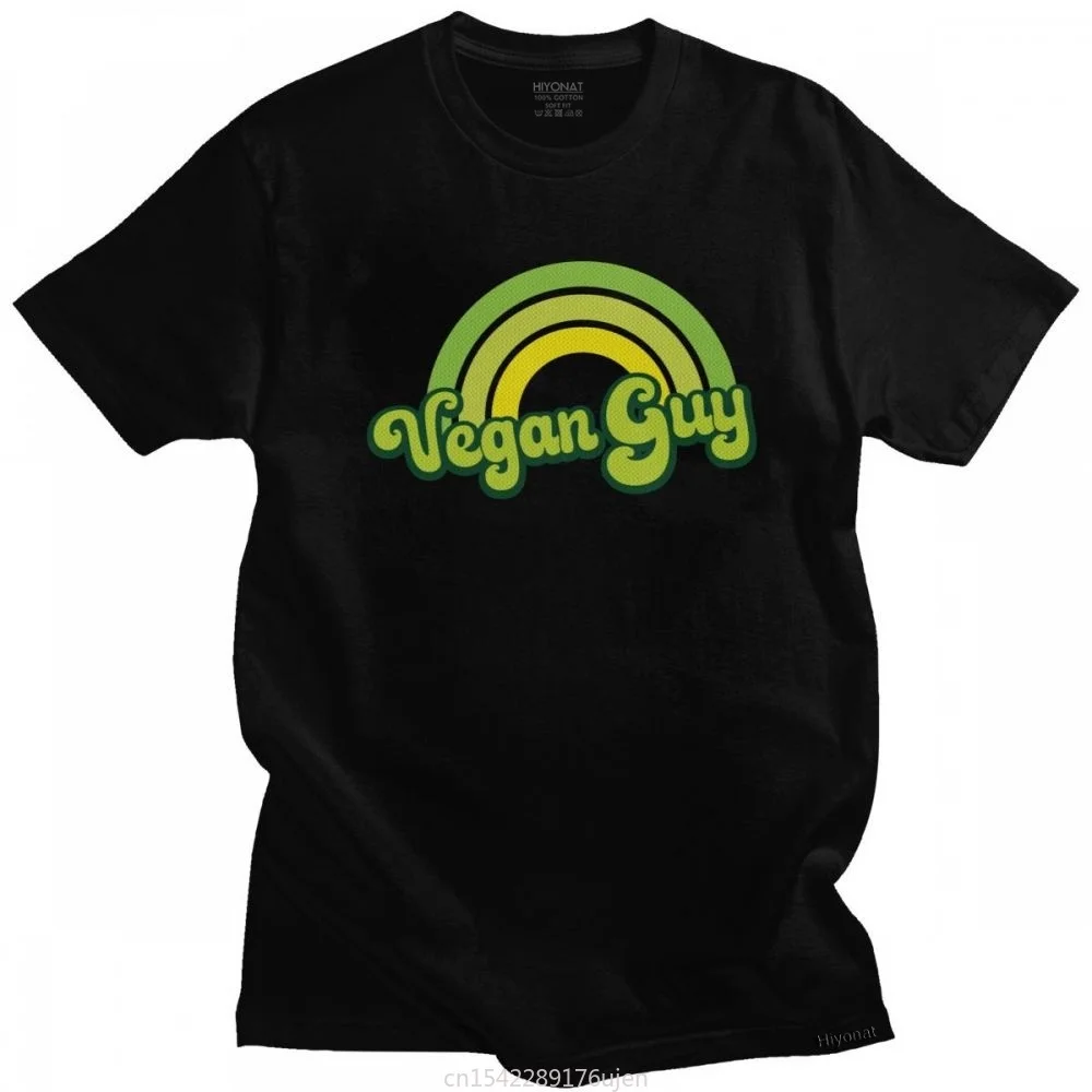 

Retro Rainbow Green Summer T-shirt Fashion Vegan Guy T Shirt Women Crewneck Short Sleeved Lycra Oversized Tee Casual