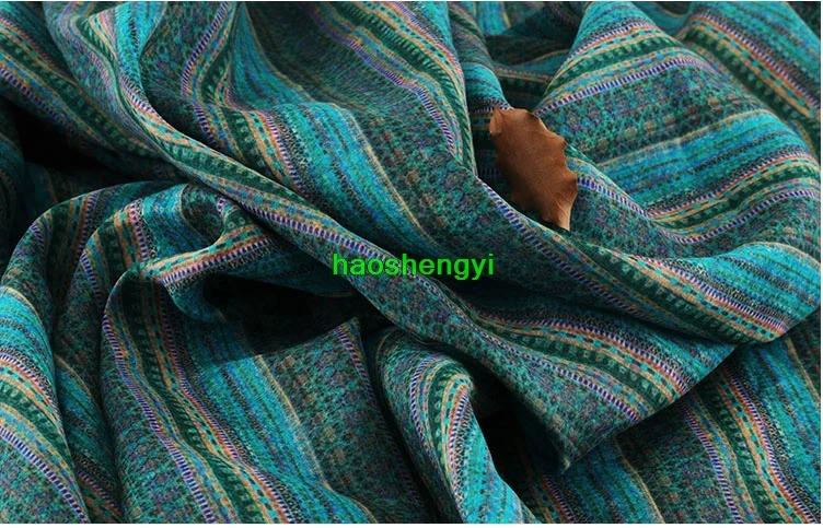

High-end plain retro style ramie printed garment fabric