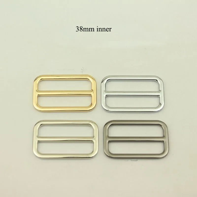 

20pcs 38mm Bags Strap Buckles Metal Slider 1.5inch Tri Glide Adjust Belt Buckle for Webbing Shoes Clothes Leather Part Accessory
