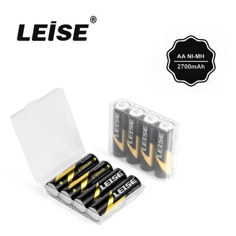 Leise 8 шт. AA 2700 mah аккумуляторная батарея 1 2 v NIMH 2a батареи с чехлом для высокой