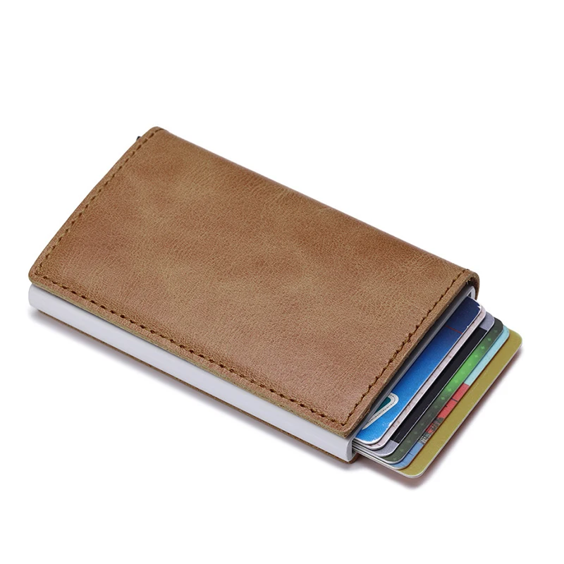 Мужской бумажник из натуральной кожи с отделением для кредитных карт визитница