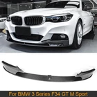 Разветвители переднего бампера из углеродного волокна для BMW 3 серии F34 GT M Sport 4 двери 2014 - 2017 FRP 340i