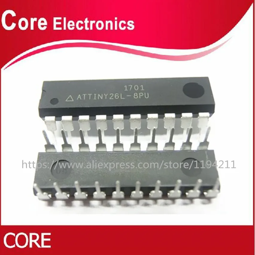 10 шт. ATTINY26L 8PU 8 IC MCU AVR 2K 5V 8MHZ DIP 20|avr mcu| |