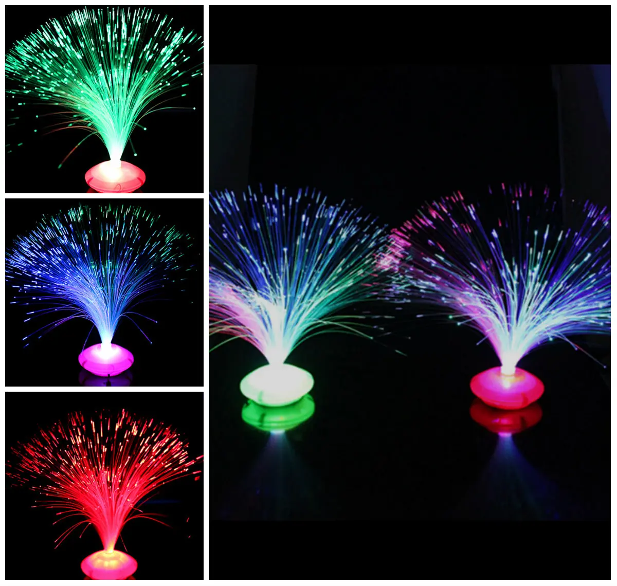 1PCS Beautiful small Color night light Romantic Changing LED Fiber Optic Nightlight Lamp Chrismas Party Home decoration | Лампы и