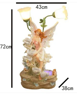 

Angel Girl And Angel Baby Statue Resin Table Lamps Fashion Bedroom Bedside Lamp Living Room Desk Lights abajur para quarto