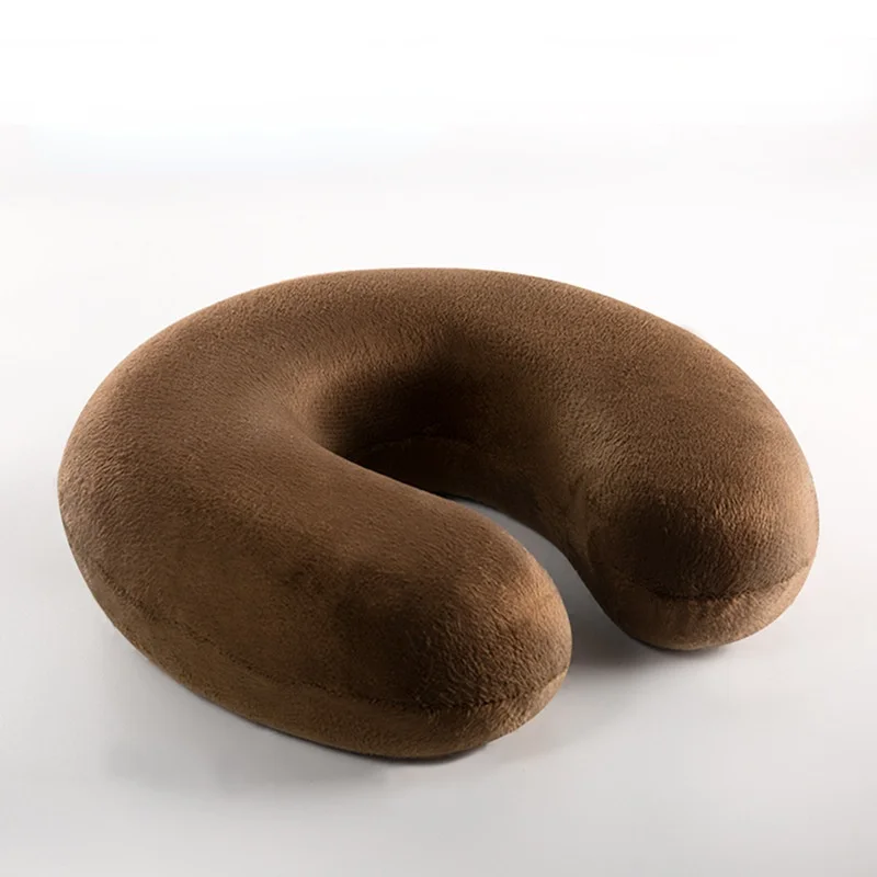 Slow Rebound Memory Cotton U-shaped Pillow Aircraft Travel Cervical Neck Protection Core | Дом и сад