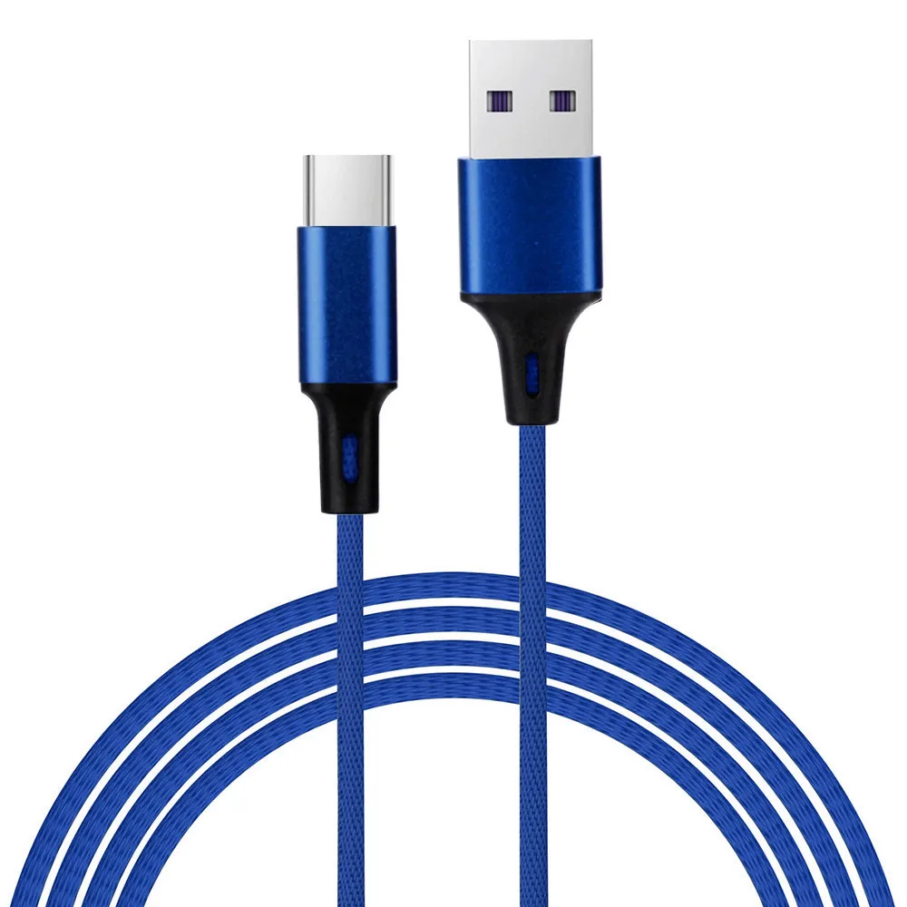 1 м USB C Type 3 автоматическое отключение быстрой зарядки нейлон для Huawei зарядный